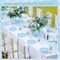 30pc Light Blue Scalloped Paper Plates - 9" Large Blue Party Plates - Cute Waterproof & Oil-Proof Disposable Plates for 2026 Graduation, Boy Baby Shower, Kindergarten Ceremony & Birthday Decor